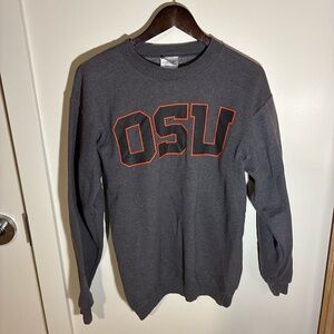 2000s Port & Company OSU Ohio State Crewneck Graphic Sweatshirt Grey Adult S